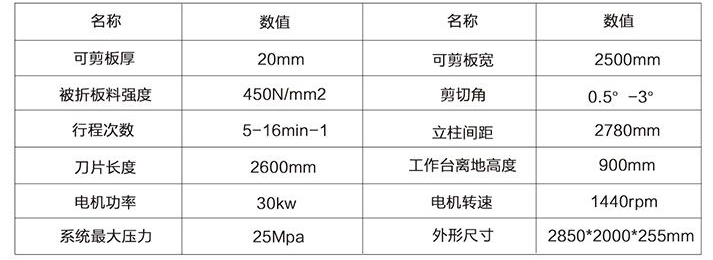 液压闸式剪板机